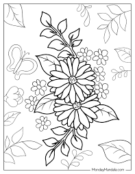 53 flower coloring pages free pdf