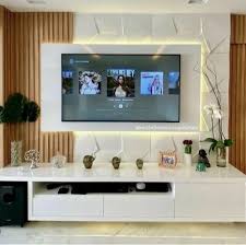 Plywood Wall Mount Modern Lcd Tv