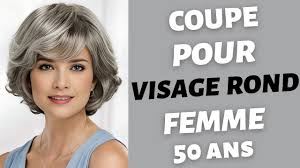 COUPE DE CHEVEUX POUR VISAGE ROND FEMME 50 ANS - COIFFURE POUR FEMME -  YouTube