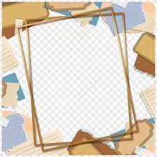 torn paper golden square wire frame