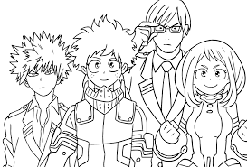 Hair color thanks for the template. My Hero Academia Coloring Pages Coloring Home