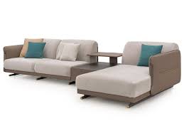 vine sectional fabric and leather sofa