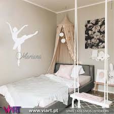 Ballerina With Name Wall Stickers Viart