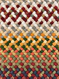 earth tone flip rectangle wool braided rug