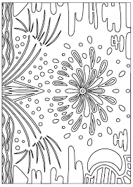 firework 10 drawing for coloring page
