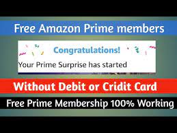 amazon prime for free without credit