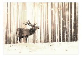 Wall Mural Deer In The Forest Winter