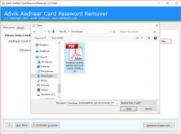 aadhaar card pword remover software