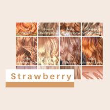 use strawberry blonde hair color chart