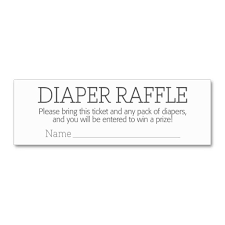Baby Shower Recommendations Free Printable Diaper Raffle Tickets