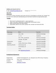 For 1 Year Experienced Resume Templates Resume Format Sample