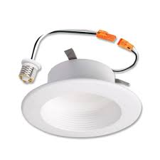 Halo Rl 4 In White Integrated Led Recessed Ceiling Light Fixture Retrofit Baffle Trim With 90 Cri 2700k Warm White Rl460wh927 The Home Depot