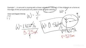 Finding Angular Velocity From Linear