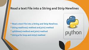 a string and strip newlines