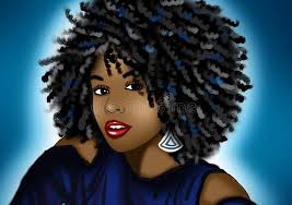 Linda Mulher Negra Ilustrada Ilustração Stock - Ilustração de colorido,  desenho: 224620178