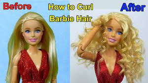how to curl barbie doll hair veryyy