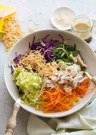 The hero of this chinese chicken salad is the asian dressing and crunchy noodles. Chinese Chicken Salad Recipetin Eats
