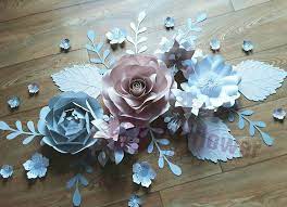 Luxury 3d Paper Flower Wall Decor With