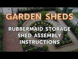 rubbermaid storage shed embly