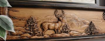 Deer Season Fireplace Mantel As A Shelf