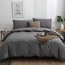 Clothknow Grey Comforter Set King Dark