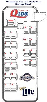 Brewers Party Bus Seating Chart 2016 Todays Q106