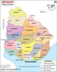 mapa político administrativo de uruguay
