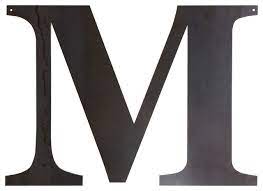 Rustic Large Letter M Contemporary