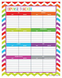 Monthly Expense Tracker Generic Form Home Budgeting Monthly