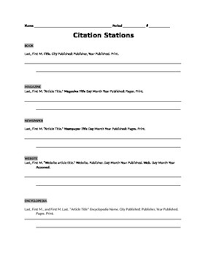 Mla citation worksheet answers and numerous books collections from fictions to scientific research in any way. Mla Citation Stations By Ms Durkin Teachers Pay Teachers