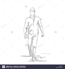 Silhouette business Mann, Schritt vorwärts Skizze Geschäftsmann in voller  Länge Abbildung auf weißem Hintergrund Stock-Vektorgrafik - Alamy
