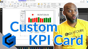 custom kpi card in a power bi report