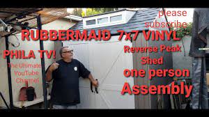 rubbermaid 7x7 vinyl shed one person