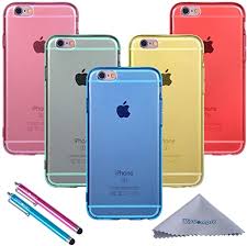 93 results for iphone 6 pink. Amazon Com Wisdompro Iphone 6s Plus Case Iphone 6 Plus Case 5 Pack Clear Jelly Color Soft Tpu Gel Protective Case Covers Blue Aqua Blue Hot Pink Yellow Red For Apple Iphone 6