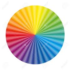 Circular Color Gradient Fan Chart Isolated Vector Illustration