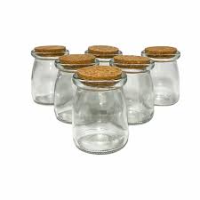 Glass Jars With Corks 4 Fl Oz Clear