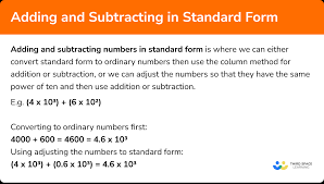 Adding Standard Form Gcse Maths