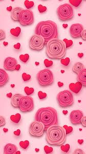 pink flowers 3d flower heart rose