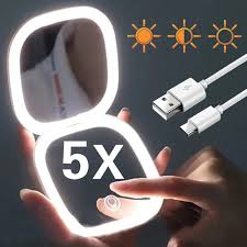 led makeup mirror with 5x magnification
