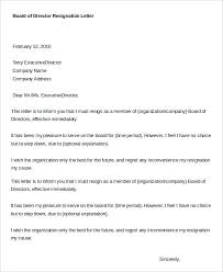 Director Resignation Letter Template Emmaplays Co