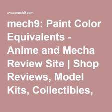 Paint Color Equivalents Anime And