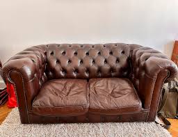 chesterfield sofa 2er sitzer aus leder