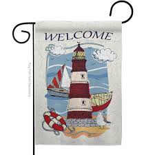 Lighthouse Shore Beach Garden Flag