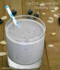 low carb almond and blueberry shake