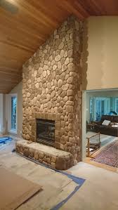 Fireplace Makeover Featuring Ledgestone