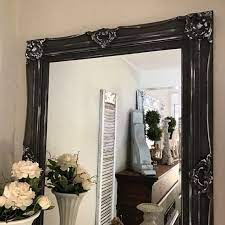 Black Framed Mirror Ornate Shabby Chic