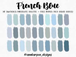 French Blue Procreate Palette 30 Hex