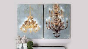 Chandelier Wall Art Canvas Set With Built In Led Lights