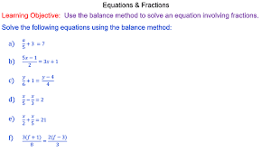 equations with fractions mr