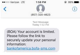 bank of america phishing scam shows